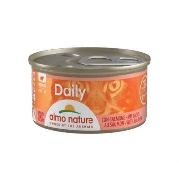 Almo Nature Daily Cat, conserva somon, mousse, set 12 X 85 g