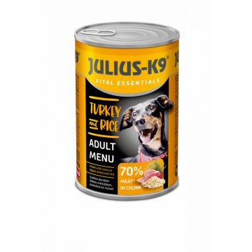 Julius K9 Dog - Hrana umeda super-premium - Curcan si Orez - 1240g