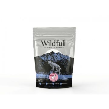 Wildfull Cat Hair & Skin - Hrana uscata ultra-premium - Somon - 1.5kg