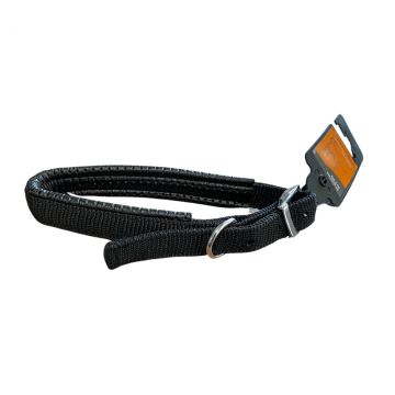 Zgarda nylon captusita - 1.5cm - Negru