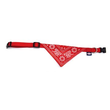 Zgarda nylon cu bandana - XXS - Rosu