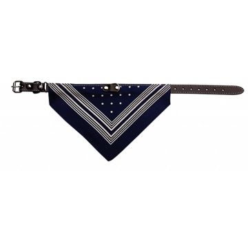 Zgarda piele, cu bandana - XS