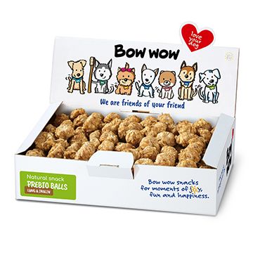 Bow Wow Recompense pentru caini, chiftele naturale cu plamani si inulina 120buc box