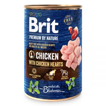 Brit Premium by Nature Chicken with Hearts 400 g conserva