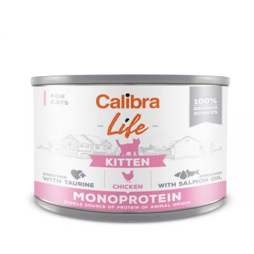 Calibra Cat Life can Kitten Chicken 200 g