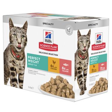 Hill's SP Feline Adult Perfect Weight 12x85 g (plicuri)