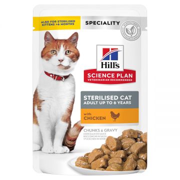 Hill's SP Feline Adult Sterilised Chicken 85 g (plic)