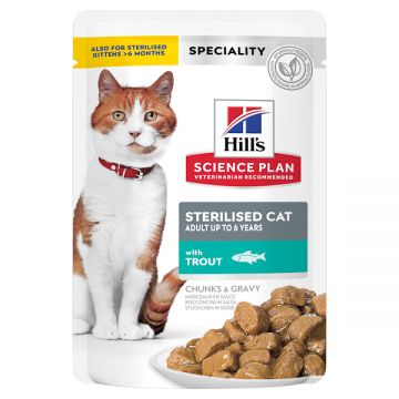 Hill's SP Feline Adult Sterilised Trout 85 g (plic)