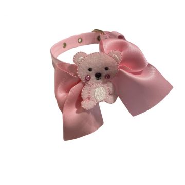 Zgarda Teddy - 25cm - Roz