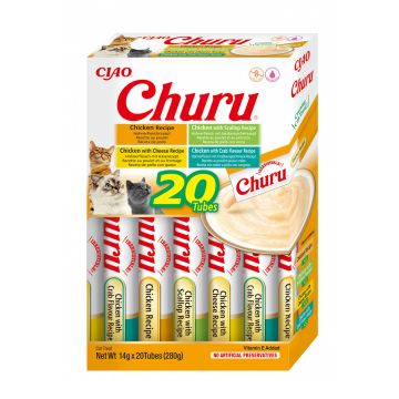 Churu Cat Varieties Recompense Cremoase cu Pui 20 buc