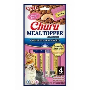 Churu Meal Topper Recompensa Cremoasa Reteta Ton si Somon 4 buc