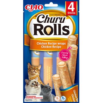 Churu Rolls Recompense pentru Pisici cu Pui