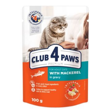 Club 4 Paws Cat - Hrana umeda premium - Macrou - 100g