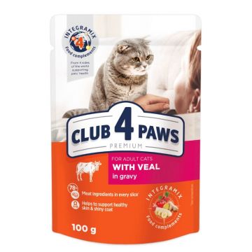 Club 4 Paws Cat - Hrana umeda premium - Vitel - 100g