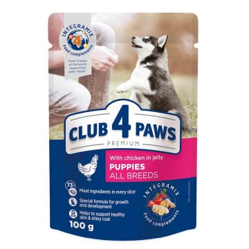 Club 4 Paws Puppy - Hrana umeda premium - Pui - 100g