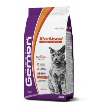 Gemon Sterilised Cat - Hrana uscata completa - Curcan - 2kg