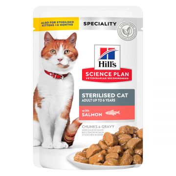 Hill's SP Feline Young Adult Sterilised Salmon 85 g (plic)