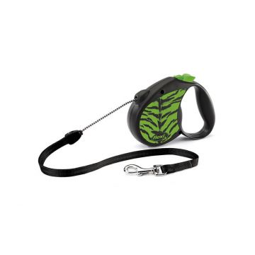 Lesa retractabila, cu fir - Flexi Safari - M - Tiger