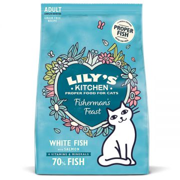 Lily's Kitchen Cat Fishermans Feast White Fish With Salmon Dry Food 800 g