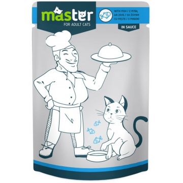 Master Cat - Hrana umeda profesionala - Peste - 80g