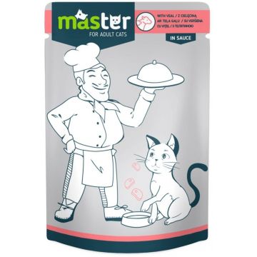 Master Cat - Hrana umeda profesionala - Vitel - 80g