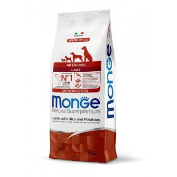 Monge Natural Superpremium Adult All Breeds, Miel si Orez, 12 kg