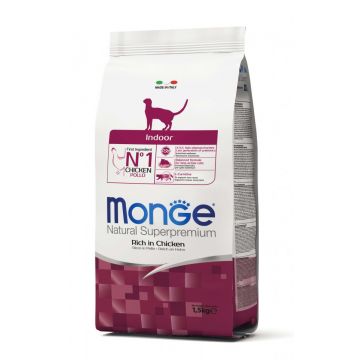 Monge Natural Superpremium Indoor Cat - Pui - 1.5kg