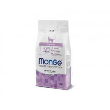 Monge Natural Superpremium Sterilised Cat - Pui - 1.5kg