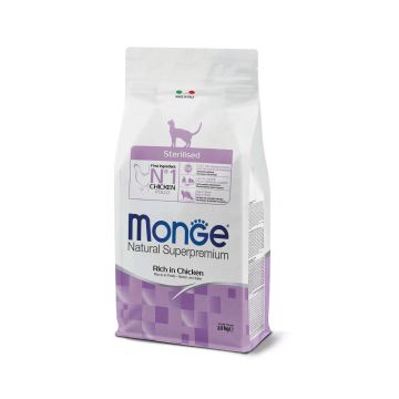 Monge Natural Superpremium Sterilised Cat - Pui - 10kg