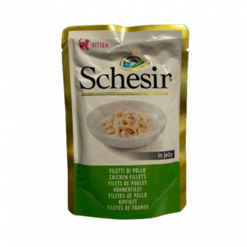 Schesir Cat Junior Plic, hrana umeda cu pui, 85 gr