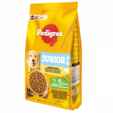 Pedigree, Hrana uscata catei Juniori, pui si legume, 12kg