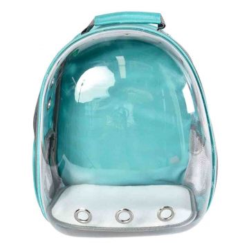 Rucsac Pentru Transport Pisici, 4Dog Deluxe, Verde Deschis, Transparent, 31x42x28 cm