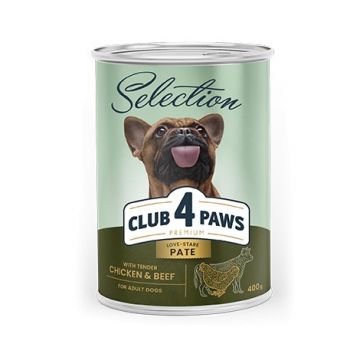 Club 4 Paws Selection Adult - Pate cu pui si vita - 400g