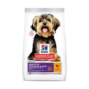 Hills SP Canine Adult Small and Mini Sensitive Stomach and Skin Chicken 3 kg, EXPIRA 30.09.24