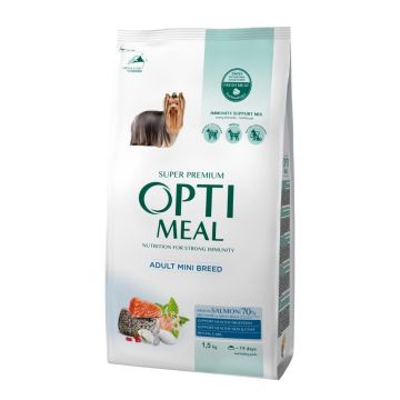 Optimeal Adult Mini - Hrana uscata super-premium - Somon - 1.5kg