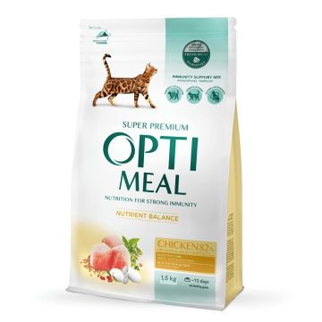 Optimeal Cat - Hrana uscata super-premium - Pui - 1.5kg