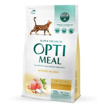 Optimeal Cat - Hrana uscata super-premium - Pui - 700g