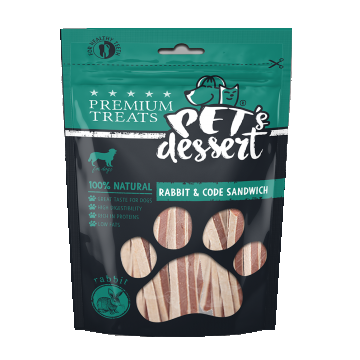 Pet s Desert Dog Rabbit and Cod Sandwich 80 Gr LSR-08