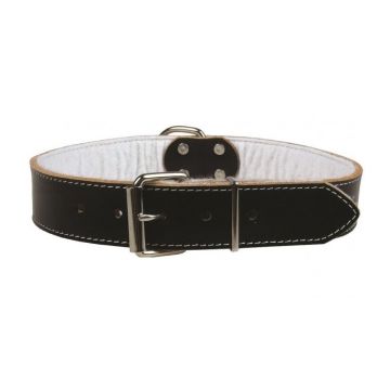 Zgarda pentru caini Pet Expert, marime XL, 3.5 x 75 cm, piele, negru