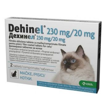 DEHINEL PISICA CAT 230 MG / 20 MG - 2 COMPRIMATE