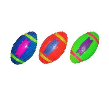 Jucarie minge rugby cu led 11 cm