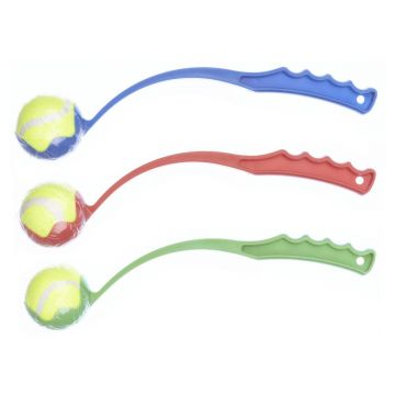 Jucarie minge tenis cu lansator 38 cm