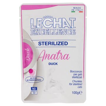 Plicuri pt pisici sterilizate Lechat cu rata 100 g