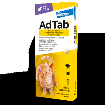 ADTAB 12 MG - 1 COMPRIMAT MASTICABIL PENTRU PISICI (0.5 KG - 2 KG)