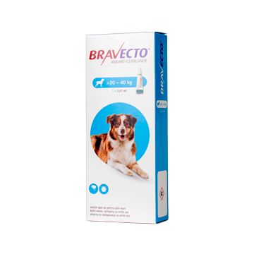 BRAVECTO CAINE SOLUTIE SPOT-ON L 1000MG (>20-40 KG) - 1 PIPETA