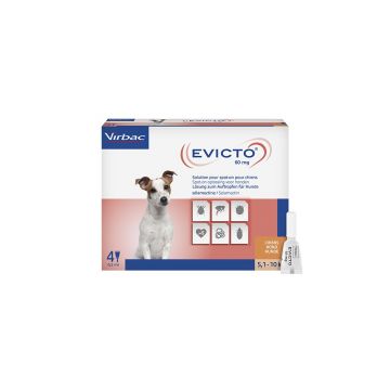 EVICTO pentru caini 60 mg (5.1 - 10.0 kg) - 4 PIPETE