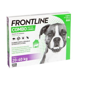 Frontline Combo L Dog Caine (20-40 KG) - 3 PIPETE