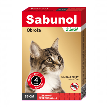 SABUNOL CAT PISICA - ZGARDA ANTIPARAZITARA ROSIE (35 CM)