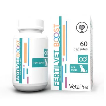 VETAPRO FERTILVET BOOST 60 CAPSULE - IMPULS FERTILITATE CAINI MASCULI