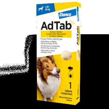 ADTAB 900 MG - 1 COMPRIMAT MASTICABIL PENTRU CAINI (22 KG - 45 KG)